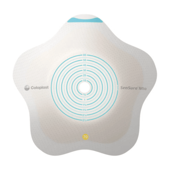 Base Adesiva Sensura MIO Concave 70mm Rec 10-65mm - 5un - Coloplast 18530