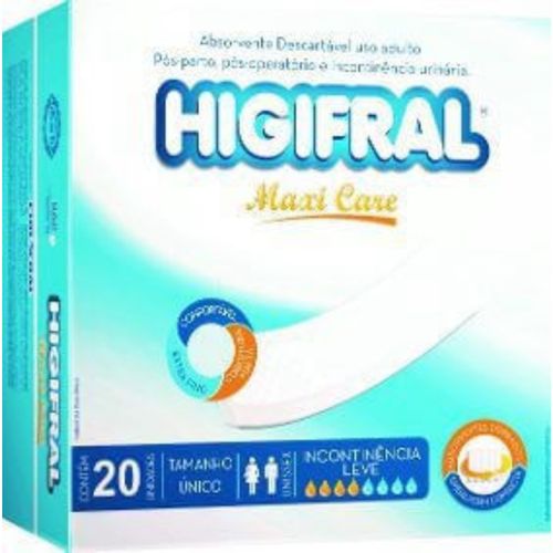 Absorvente para Incontinência Maxi Care - Higifral
