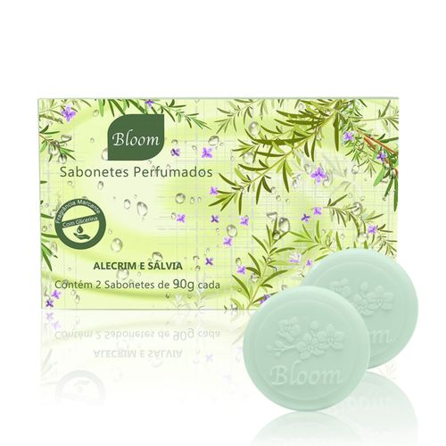 Kit c/16 Sabonete Bloom 90g Estojo c/ 2 Unidades Alecrim & Salvia Kit c/16 Sabonete Bloom 90g Estojo c/ 2 Unidades Alecrim & Salvia