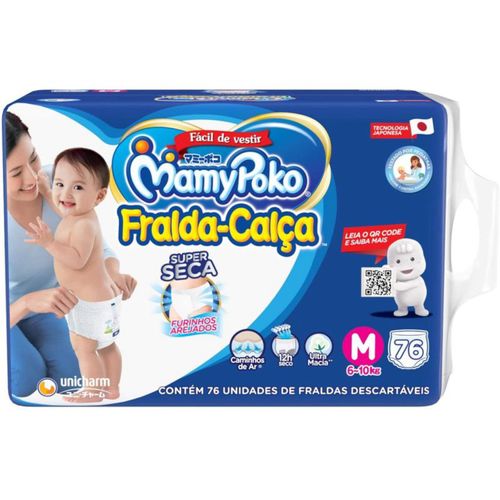 Kit 4 Fraldas Calça Mamypoko Super Seca M 76 Unidades cada