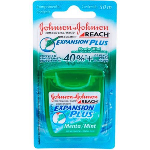 Fio Dental Johnson's Reach Essencial Sabor Menta 50 metros