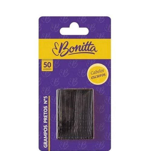 Grampos Para Cabelo N 5 Bonitta Preto 50 Unidades