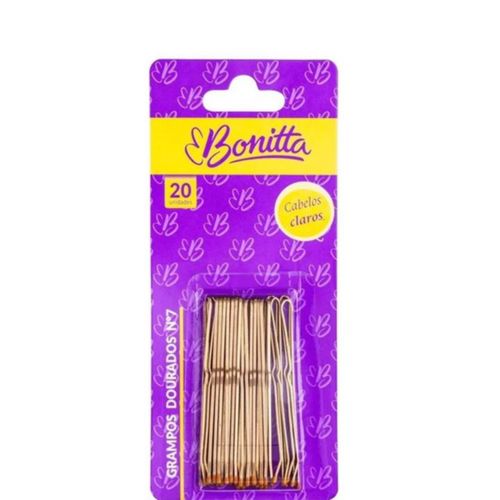 Grampos Para Cabelo N 7 Bonitta Dourado 20 Unidades Grampos Para Cabelo N 7 Bonitta Dourado 20 Unidades