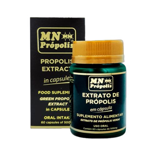Extrato de Própolis Verde 500mg MN Food 60 Cápsulas Extrato de Própolis Verde 500mg MN Food 60 Cápsulas