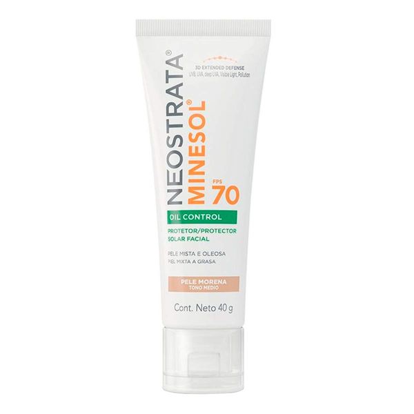 Protetor Solar Facial Neostrata FPS 70 Minesol Oil Control Médio Claro 40g