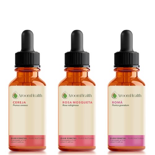 Kit facial skincare óleos Antirrugas - Antimanchas -Clareador - 30ml cada