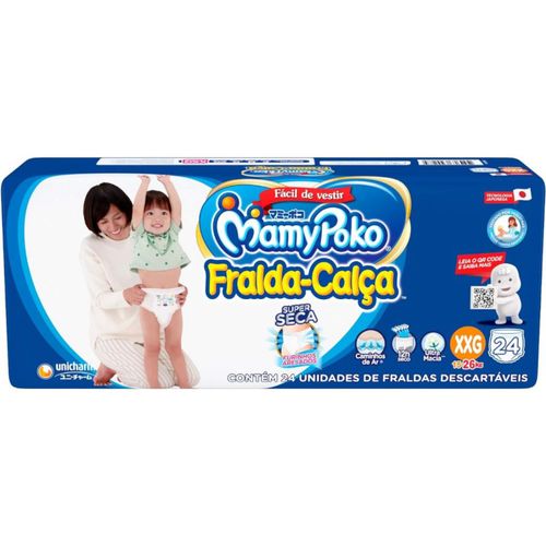 Kit c/9 Unidades cada de Mamypoko Fralda Calça Jumbo Xxg C/24 Unidades cada