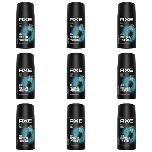 Kit c/9 Unidades de Desodorante Axe Aero Musk 152ml Kit c/9 Unidades de Desodorante Axe Aero Musk 152ml