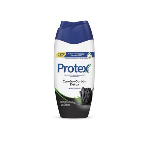 Kit c/9 Sabonete Líquido Protex 250ml Carvão Detox