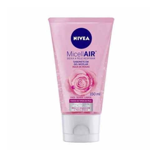 Kit c/9 Nivea Micellair Sabonete Gel Facial Água De Rosas 150ml