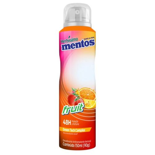 Kit c/4 Unidades de Desodorante Aero Herbissimo Mentos 300ml Fruit