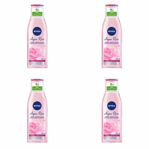 Kit c/4 Sabonetes Facial Gel Nivea Hidratante Aqua Rose 200ml