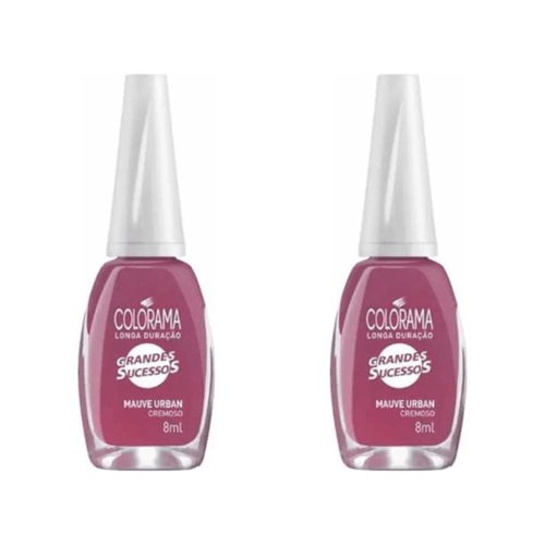 Kit c/2 Esmaltes Cremoso Colorama Grandes Sucessos Mauve Urban 8ml Kit c/2 Esmaltes Cremoso Colorama Grandes Sucessos Mauve Urban 8ml