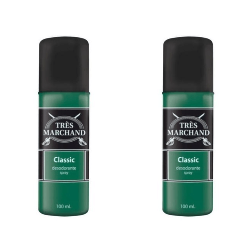 Kit c/2 Unidades de Desodorante Spray Tres Marchand 100ml Classic