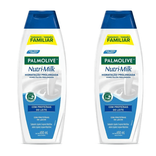 Kit c/2 Sabonetes Líquido Palmolive Hidratante Nutrimilk 650ml
