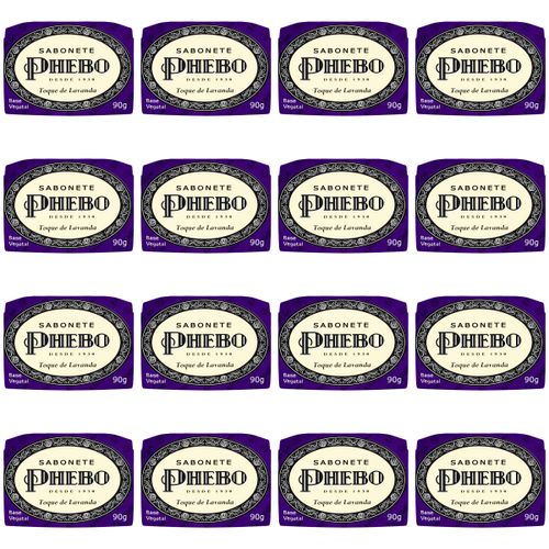 Kit c/16 Sabonetes Phebo Toque De Lavanda 90g