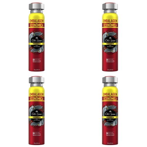 Kit c/4 Unidades de Desodorante Aerosol Old Spice Refrescante 120g