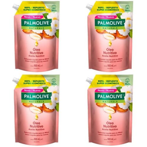 Kit c/4 Sabonetes Líquido Palmolive 900ml Refil