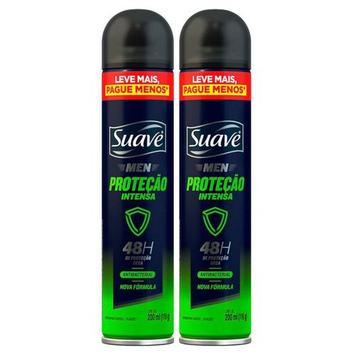 Kit c/2 Unidades de Desodorante Suave Aero Men Proteção Intensa 200ml