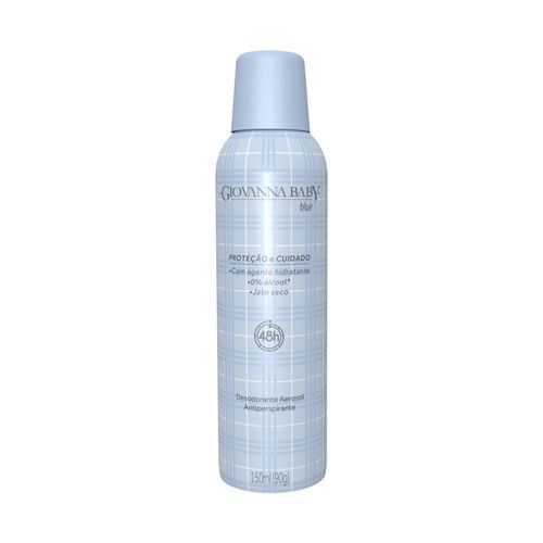 Kit c/4 Unidades de Desodorante Giovanna Baby Aero S/Alumínio Blue 150ml