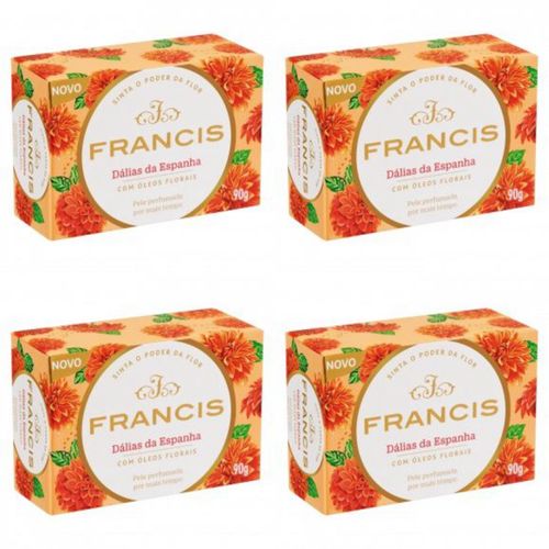 Kit c/4 Sabonetes Francis Classico 90g Salmão