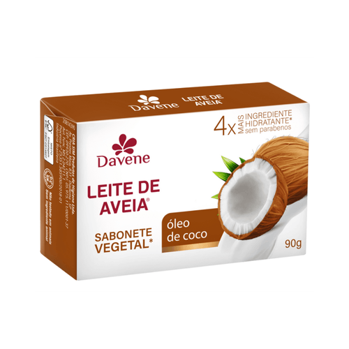 Kit c/4 Davene Sabonete Leite De Aveia Coco 90g Kit c/4 Davene Sabonete Leite De Aveia Coco 90g