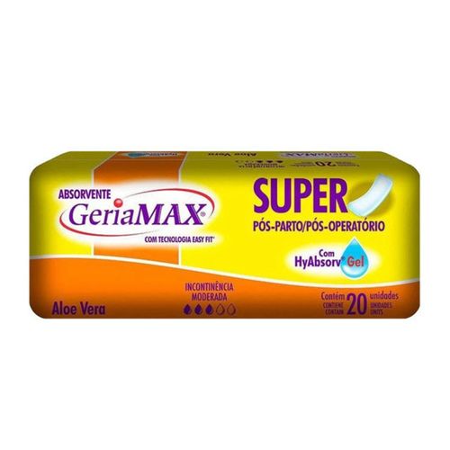 Kit c/4 Absorvente Geriamax Com 20 Unidades Kit c/4 Absorvente Geriamax Com 20 Unidades