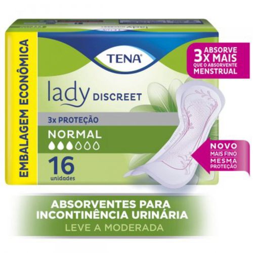 Kit c/4 Absorvente Tena Lady Discreet Normal C/16Unidades Kit c/4 Absorvente Tena Lady Discreet Normal C/16Unidades
