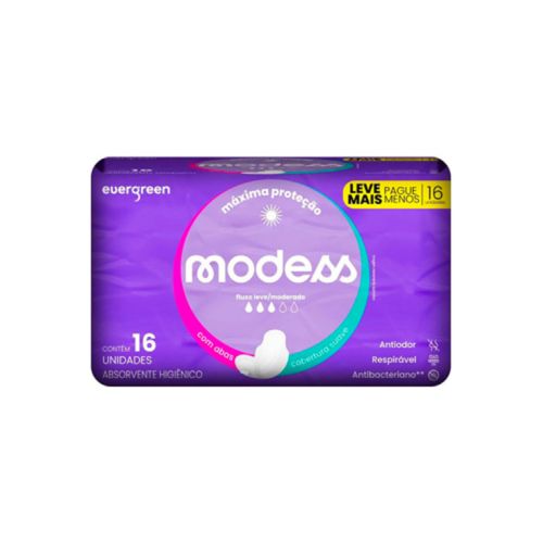 Kit c/4 Absorvente Modess Suave C/Abas C/16Un Kit c/4 Absorvente Modess Suave C/Abas C/16Un