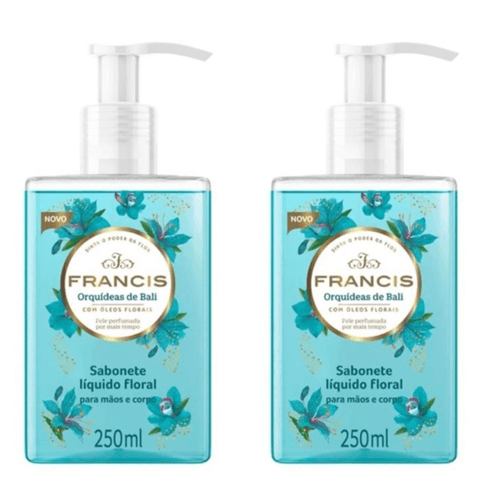 Kit c/2 Sabonetes Liquido Francis Pump 250ml Azul Kit c/2 Sabonetes Liquido Francis Pump 250ml Azul