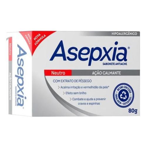 Kit c/2 Sabonete Asepxia Barra 80g Neutro