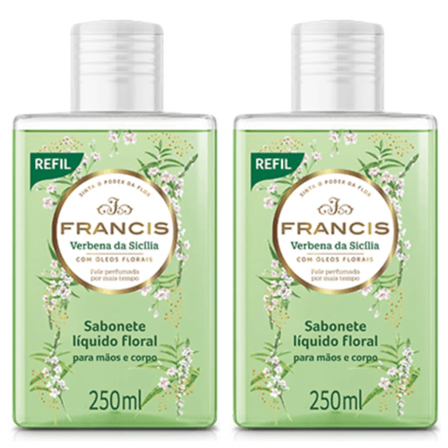 Kit c/2 Sabonetes Liquido Francis Refil 250ml Verde