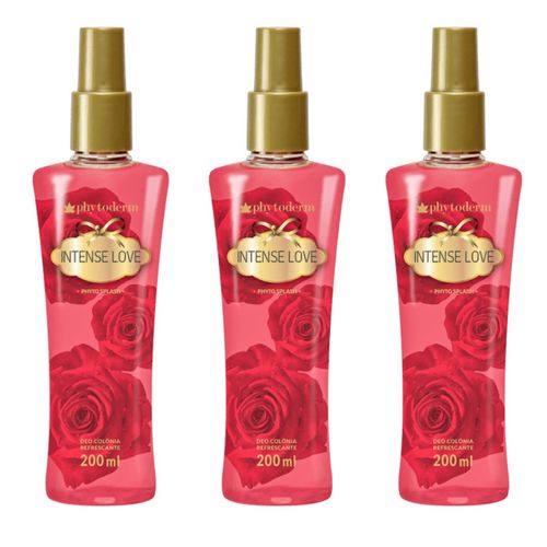 Kit c/3 Unidades de Desodorante Colonia Phyto Splash 200ml Intense Love Kit c/3 Unidades de Desodorante Colonia Phyto Splash 200ml Intense Love