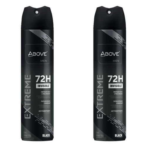 Kit c/2 Unidades de Desodorante Aerosol Above 72H 150ml Extreme Black