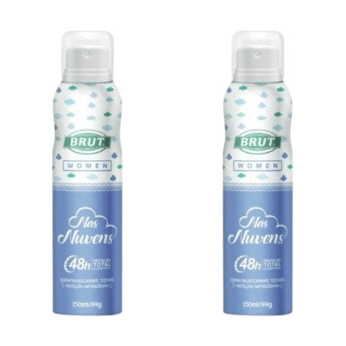 Kit c/2 Unidades de Desodorante Aerosol Brut 150ml Feminino Nas Nuvens