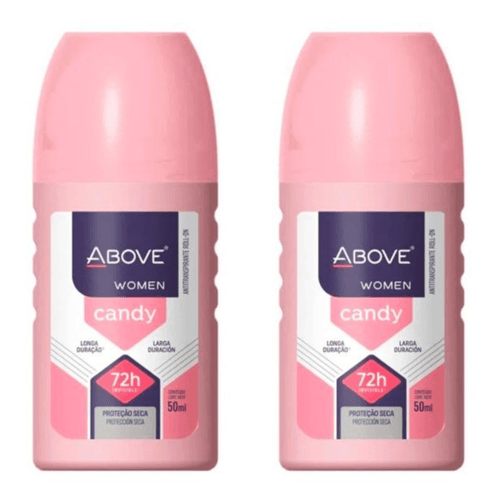 Kit c/2 Unidades de Desodorante Rollon Above 50ml Candy Women Kit c/2 Unidades de Desodorante Rollon Above 50ml Candy Women
