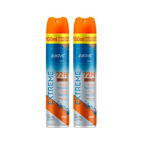 Kit c/2 Unidades de Desodorante Aerosol Above 72H 200ml Extreme Sport Kit c/2 Unidades de Desodorante Aerosol Above 72H 200ml Extreme Sport
