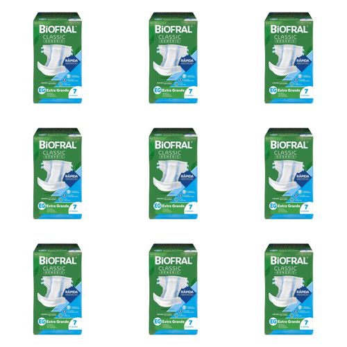 Kit 9 Fraldas Adulto Biofral Classic Eg c/7 Unidades cada Kit 9 Fraldas Adulto Biofral Classic Eg c/7 Unidades cada