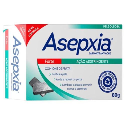 Kit c/2 Sabonete Asepxia Barra 80g Forte