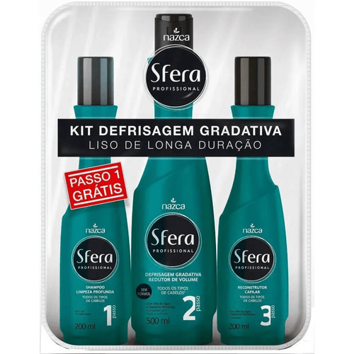 Sfera Kit Defrisagem Gradativa Liso C/3 Unidades Sfera Kit Defrisagem Gradativa Liso C/3 Unidades