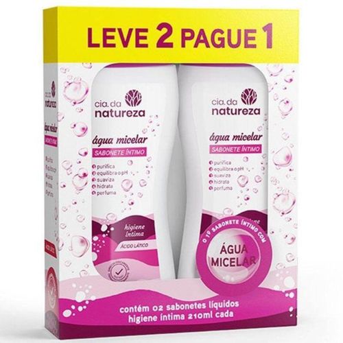 Sabonete Íntimo Cremoso Água Micelar 210ml - Kit com 2 unidades Sabonete Íntimo Cremoso Água Micelar 210ml - Kit com 2 unidades