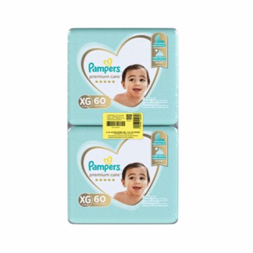 Kit 4 Fraldas Infantil Pampers Premium Care Xg 11 A 15Kg Pacote 2 Unidades cada 60 Fraldas Cada Pacote Kit 4 Fraldas Infantil Pampers Premium Care Xg 11 A 15Kg Pacote 2 Unidades cada 60 Fraldas Cada Pacote