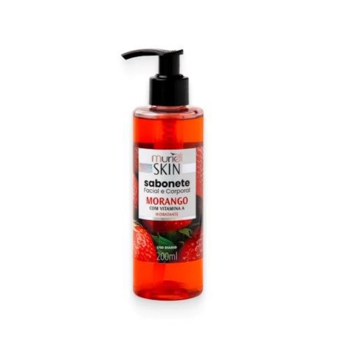 Sabonete Líquido Facial Corporal Muriel Skin Morango 200ml Sabonete Líquido Facial Corporal Muriel Skin Morango 200ml
