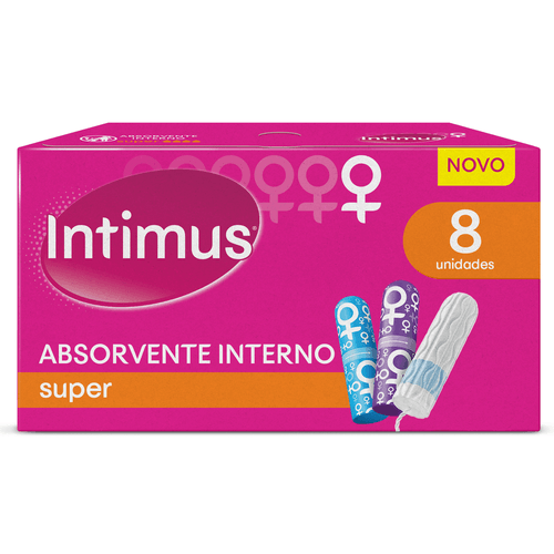 Kit c/16 Absorvente Interno Intimus Super 8 Unidades Kit c/16 Absorvente Interno Intimus Super 8 Unidades