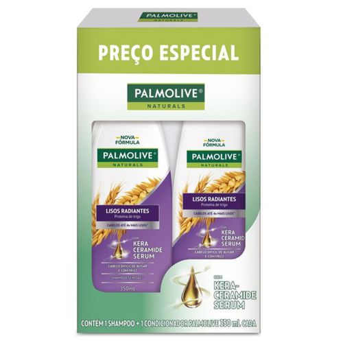 Kit Palmolive Lisos Radiantes 1 Shampoo 350ml + 1 Condicionador 350m Kit Palmolive Lisos Radiantes 1 Shampoo 350ml + 1 Condicionador 350m