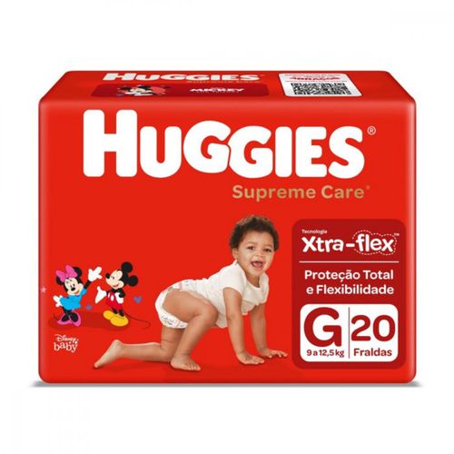 Kit 4 Fraldas Huggies Supreme Care G 20 Unidades cada Kit 4 Fraldas Huggies Supreme Care G 20 Unidades cada