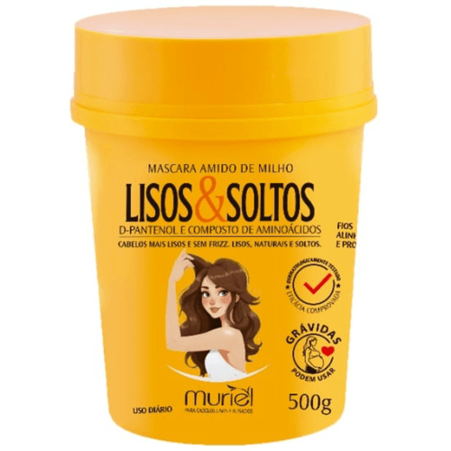 Muriel Máscara Amido Milho Lisos&Soltos Muriel Máscara Amido Milho Lisos&Soltos