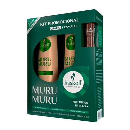 Kit Haskell Shampoo e Condicionador Murumuru 500Ml Cada Com Esmalte 8ml Kit Haskell Shampoo e Condicionador Murumuru 500Ml Cada Com Esmalte 8ml