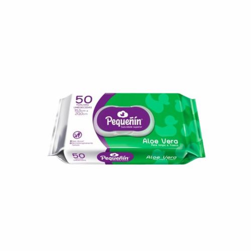 Toalha Umedecido Pequenin c/50 Unidades Aloe Toalha Umedecido Pequenin c/50 Unidades Aloe