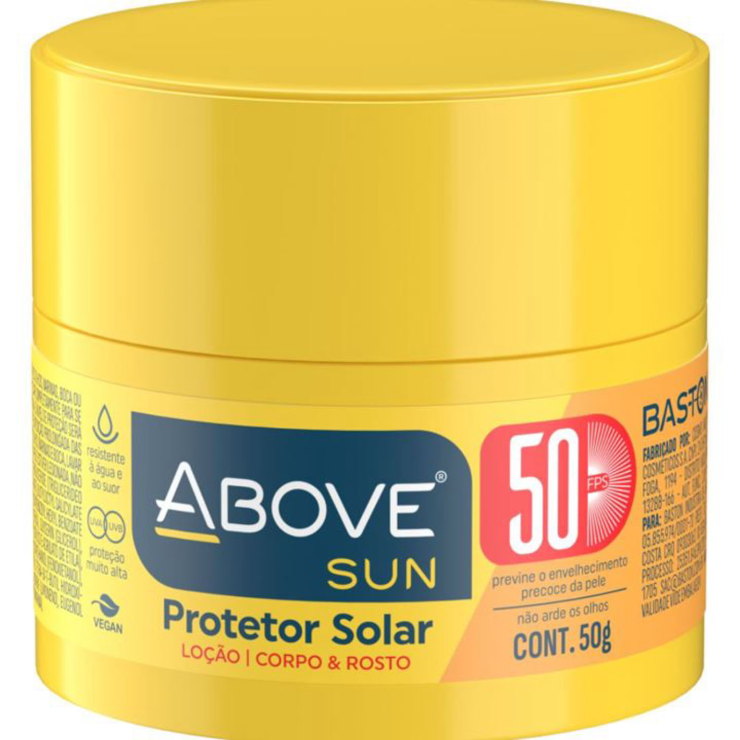 Protetor Solar Above Fps50 50g Creme Corpo E Rosto
